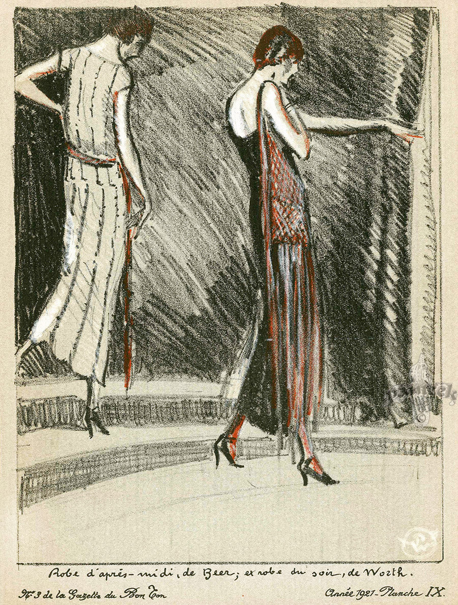 Bon Ton Fashion Prints Croquis Les Modes en l'an de Grace - Panteek Antique Prints
