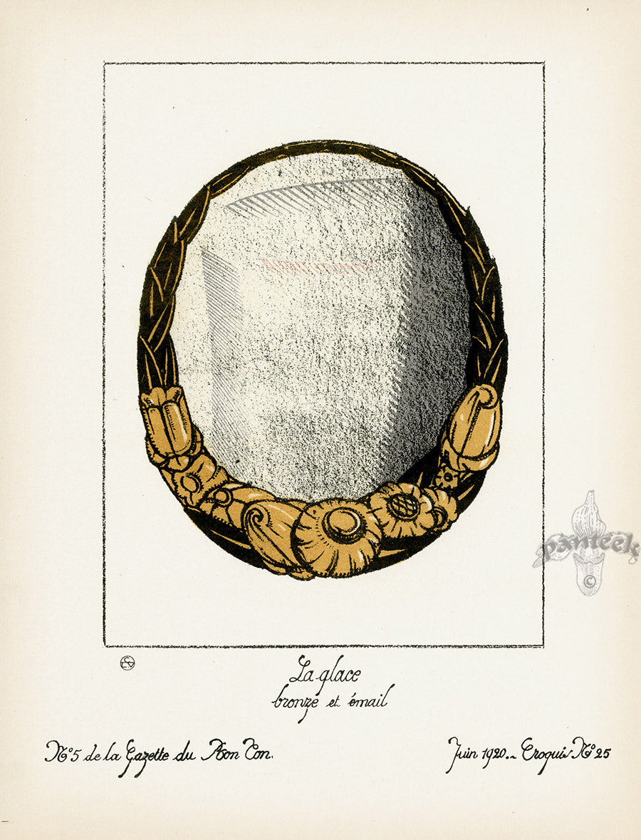 Bon Ton Fashion Prints Croquis Loge d'Actrice, Actress - Panteek Antique Prints