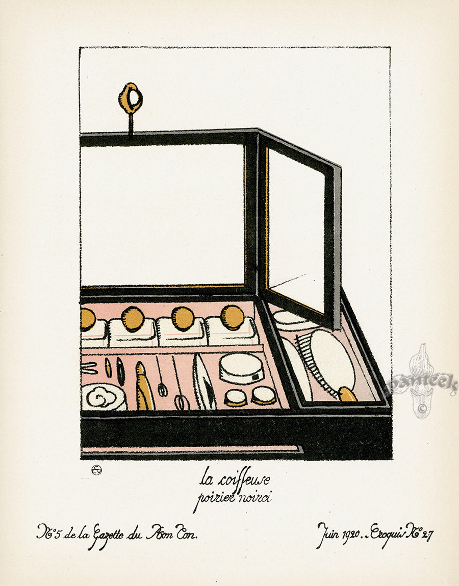 Bon Ton Fashion Prints Croquis Loge d'Actrice, Actress - Panteek Antique Prints