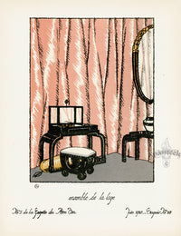 Bon Ton Fashion Prints Croquis Loge d'Actrice, Actress - Panteek Antique Prints