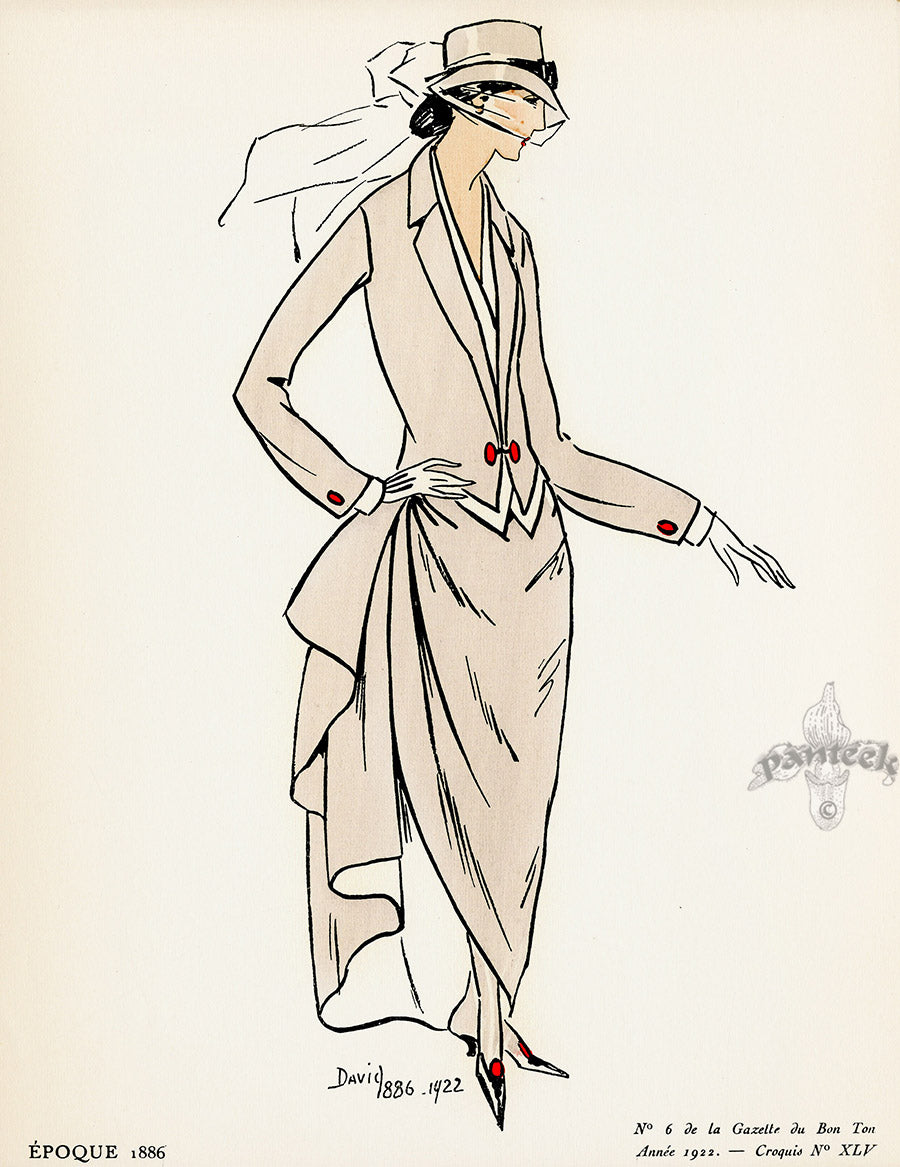 Bon Ton Fashion Prints Croquis Ou Va La Mode - Panteek Antique Prints