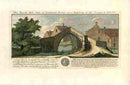 Buck Ruins of Castles & Abbeys in England 1726 Croyland Bridge - Panteek Antique Prints