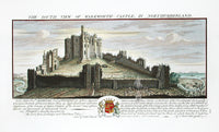 Buck Ruins of Castles & Abbeys in England 1726 Warkworth Castle - Panteek Antique Prints