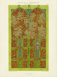 Calavas Decorative Antique Print Door by Seguy - Panteek Antique Prints