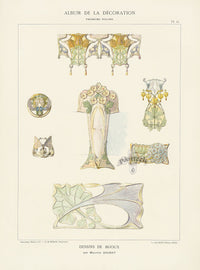 Calavas Decorative Antique Print Drawings by Bijoux - Panteek Antique Prints