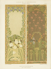 Calavas Decorative Antique Print Panels by Bourgois - Panteek Antique Prints