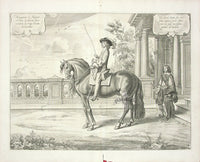 Cavendish General System of Horsemanship Print 1743 Monsieur Marouts - Panteek Antique Prints