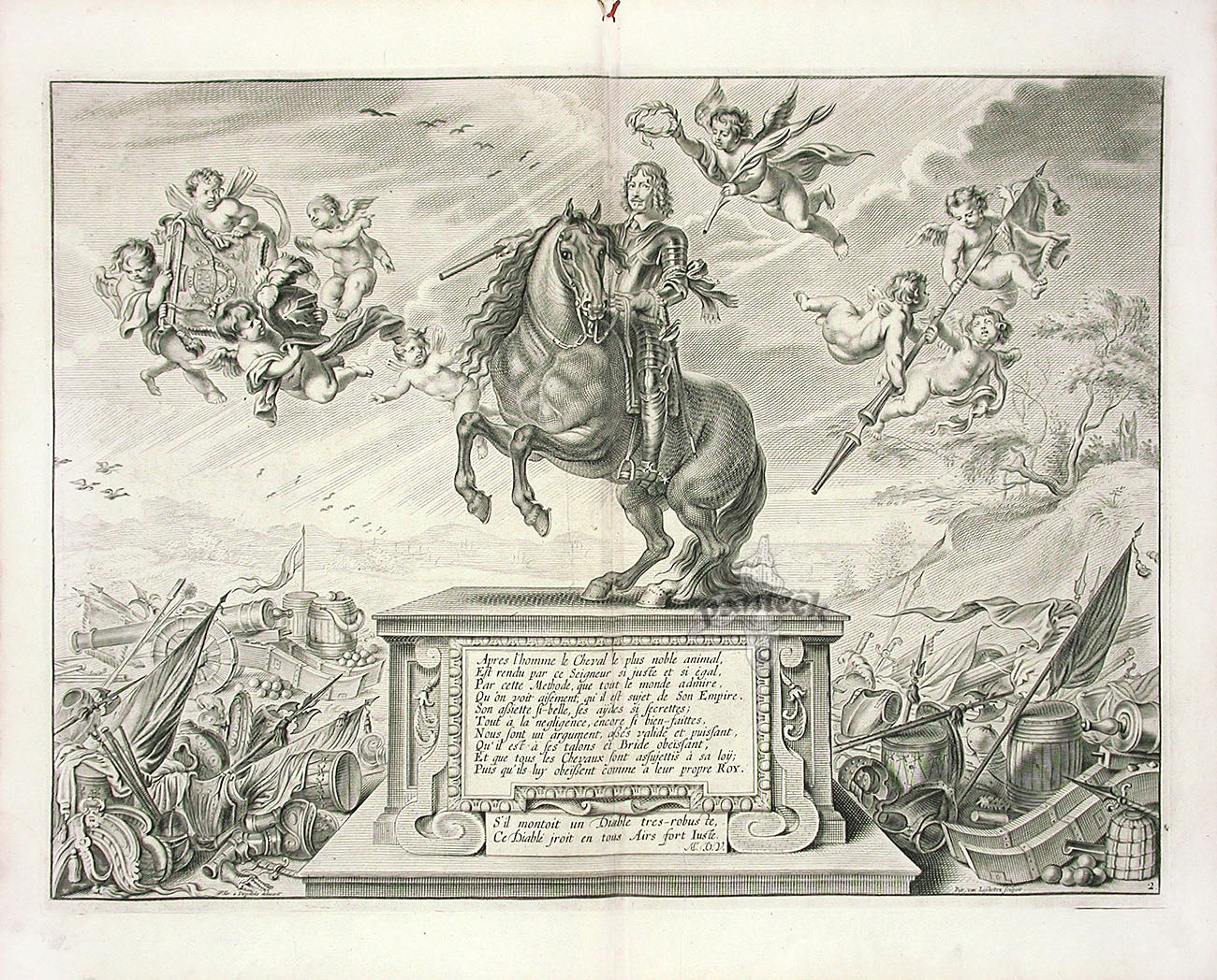 Cavendish General System of Horsemanship Print 1743 William Cavendish