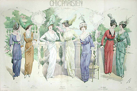 Chic Parisien Fashion Prints 1913 Afternoon Party