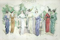 Chic Parisien Fashion Prints 1913 Afternoon Party - Panteek Antique Prints
