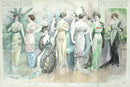 Chic Parisien Fashion Prints 1913 Ball Garden Party - Panteek Antique Prints