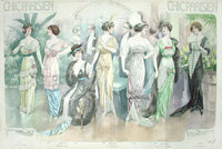 Chic Parisien Fashion Prints 1913 Ball Garden Party - Panteek Antique Prints