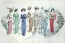 Chic Parisien Fashion Prints 1913 Celebration Formal Dress - Panteek Antique Prints