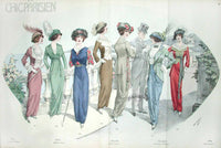 Chic Parisien Fashion Prints 1913 Celebration Formal Dress - Panteek Antique Prints