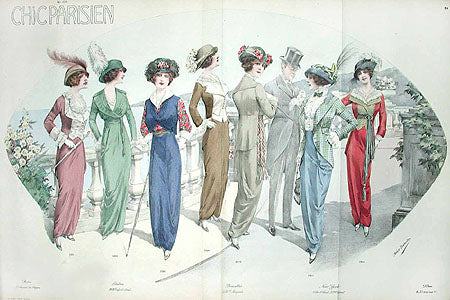 Chic Parisien Fashion Prints 1913 Celebration Formal Dress
