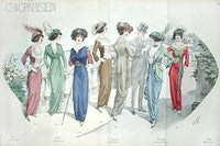 Chic Parisien Fashion Prints 1913 Celebration Formal Dress - Panteek Antique Prints