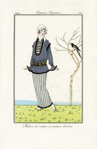 Costumes Parisiens 1912 Bouse de ratine Denim - Panteek Antique Prints