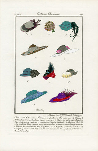 Costumes Parisiens 1912 Chapeaux d'Automne Hats