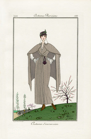 Costumes Parisiens 1912 Costume d'excursion Dress - Panteek Antique Prints