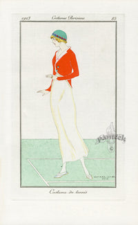Costumes Parisiens 1912 Costume de tennis Dress - Panteek Antique Prints