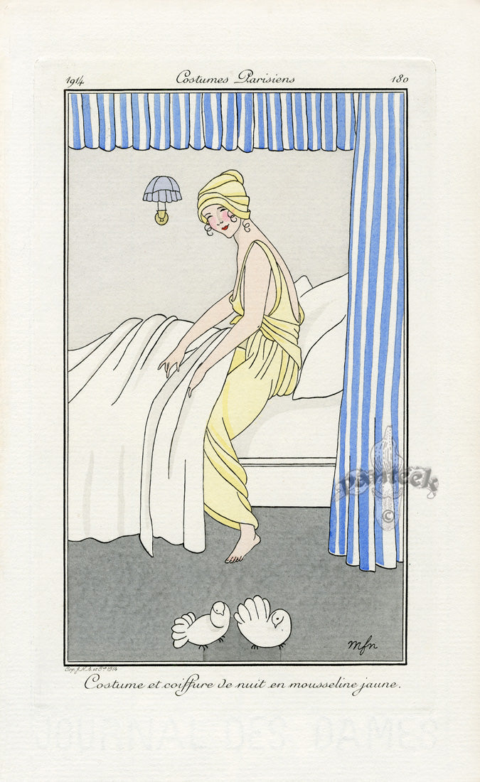 Costumes Parisiens 1912 Costume et coiffure Sleepwear
