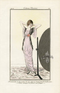 Costumes Parisiens 1912 Dressing Gown - Panteek Antique Prints