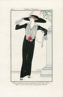 Costumes Parisiens 1912 Fourreau de satin noir, Dress - Panteek Antique Prints