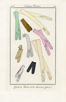 Costumes Parisiens 1912 Gants de Suede Gloves - Panteek Antique Prints