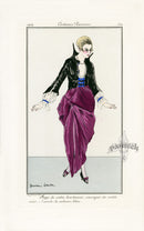 Costumes Parisiens 1912 Jupe de satin Skirt - Panteek Antique Prints