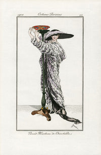 Costumes Parisiens 1912 Manteau de Chinchilla Coat - Panteek Antique Prints