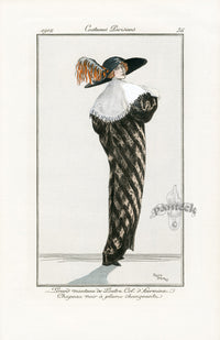 Costumes Parisiens 1912 Manteau de Loutre Coat - Panteek Antique Prints