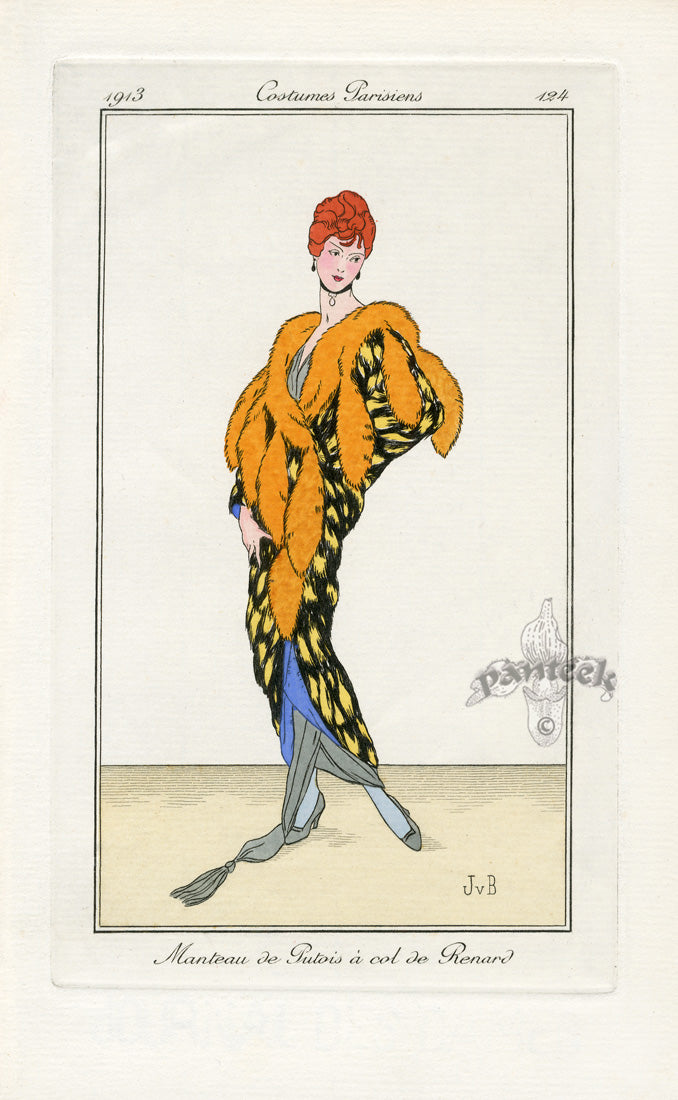 Costumes Parisiens 1912 Manteau de Putois Coat