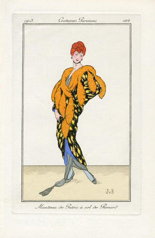 Costumes Parisiens 1912 Manteau de Putois Coat - Panteek Antique Prints