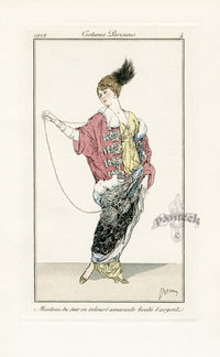 Costumes Parisiens 1912 Manteau du soir Coat - Panteek Antique Prints