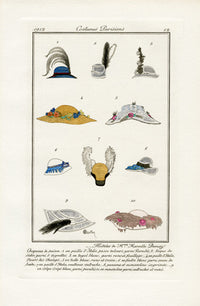 Costumes Parisiens 1912 Marcelle Demay Hats - Panteek Antique Prints
