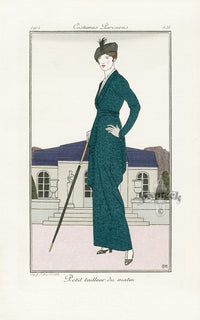 Costumes Parisiens 1912 Petit tailleur du matin, Dress - Panteek Antique Prints