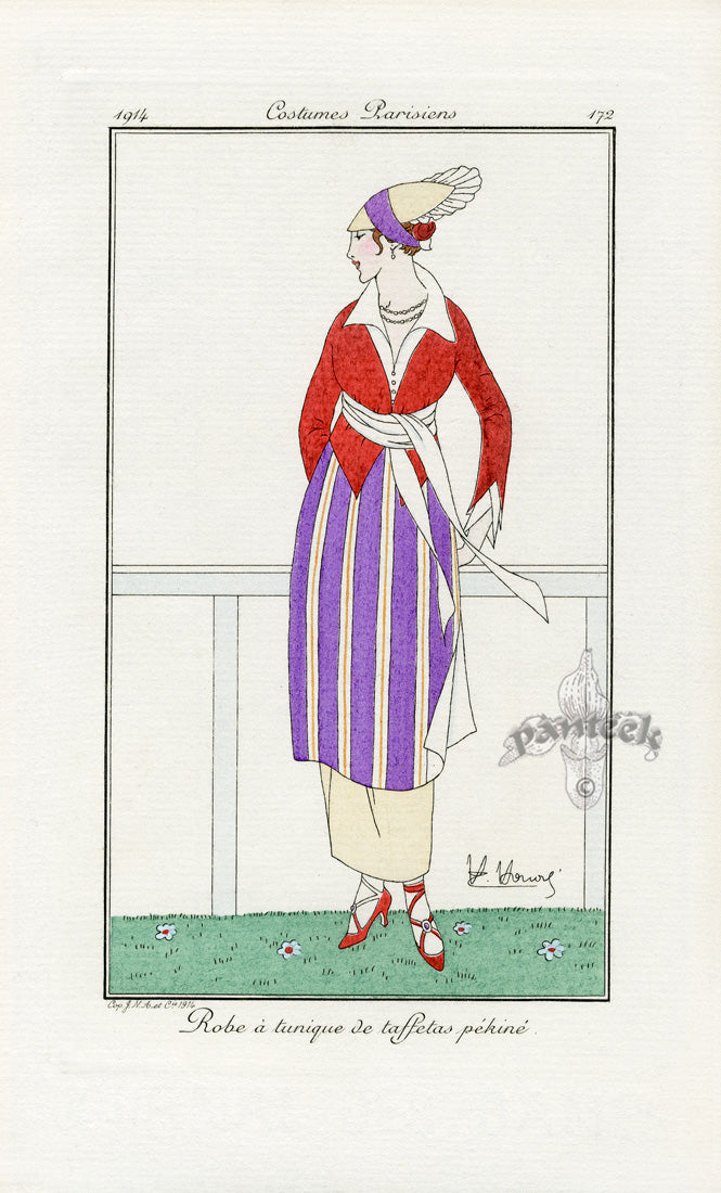 Costumes Parisiens 1912 Robe a tunique Dress