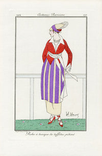 Costumes Parisiens 1912 Robe a tunique Dress - Panteek Antique Prints