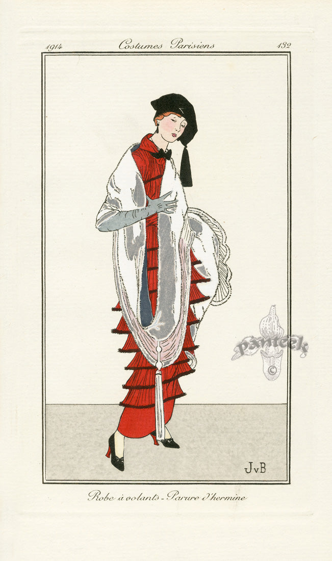 Costumes Parisiens 1912 Robe a volants Dress