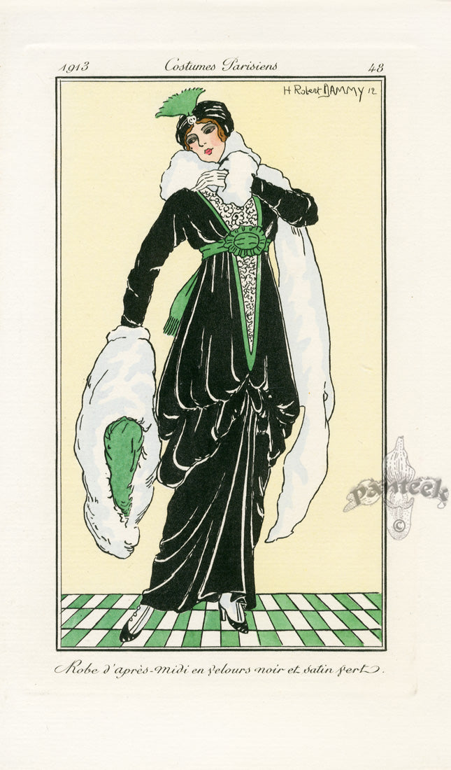 Costumes Parisiens 1912 Robe d'apres-midi Dress
