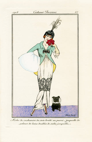 Costumes Parisiens 1912 Robe de cachemire Dress