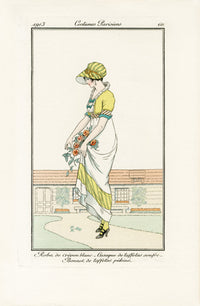 Costumes Parisiens 1912 Robe de crepon Dress - Panteek Antique Prints