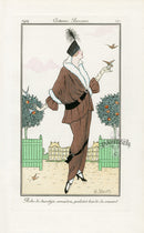 Costumes Parisiens 1912 Robe de duvetyn Dress - Panteek Antique Prints