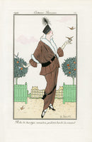 Costumes Parisiens 1912 Robe de duvetyn Dress - Panteek Antique Prints