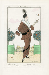 Costumes Parisiens 1912 Robe de duvetyn Dress - Panteek Antique Prints