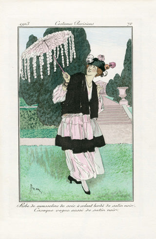 Costumes Parisiens 1912 Robe de mousseline Etienne Dress