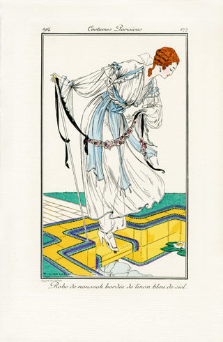 Costumes Parisiens 1912 Robe de nansouk Lhuer Dress