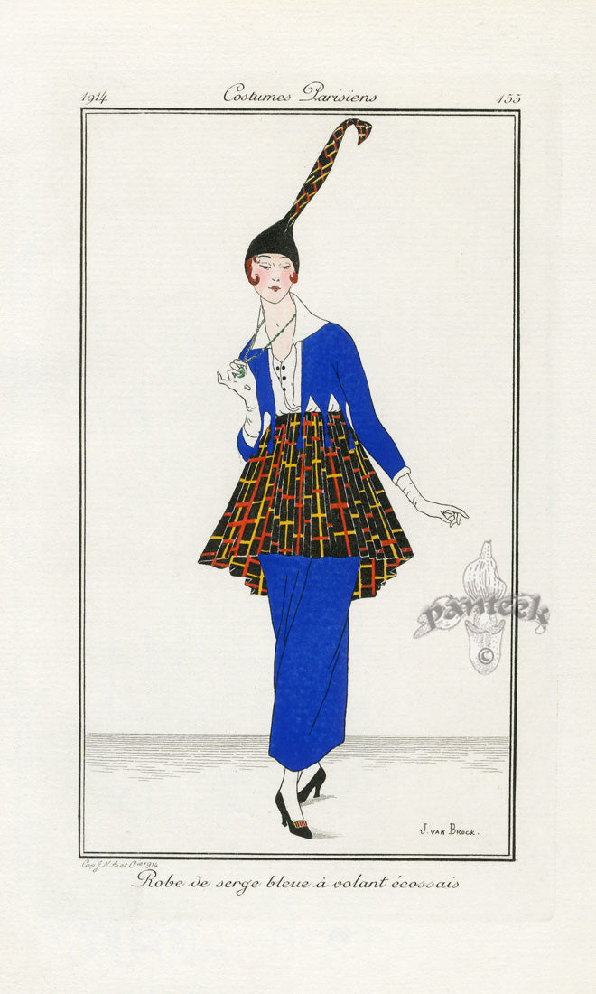Costumes Parisiens 1912 Robe de serge Dress