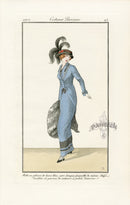 Costumes Parisiens 1912 Robe en velours Dress - Panteek Antique Prints