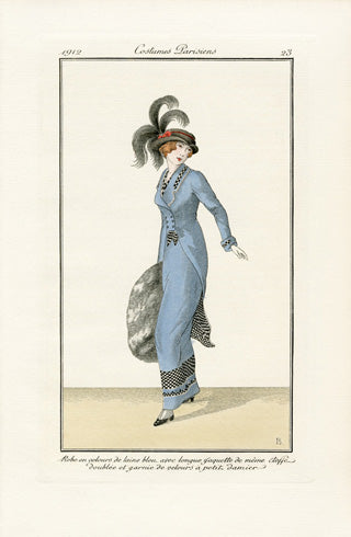 Costumes Parisiens 1912 Robe en velours Dress